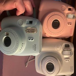 Bundle - 3 instax mini cameras- great for wedding - work great uses instant film